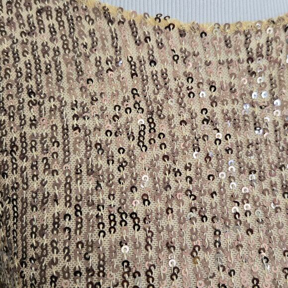 NEW Intimately Free People Gold Rush Sequin Shirt Glam Maximalist Women Small - Picture 7 of 13